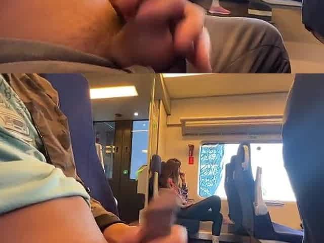 A stranger angel jerked off and sucked me in the educate in public