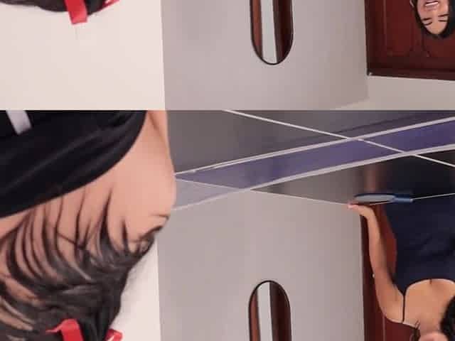 Busty tattooed Latinas have wild lesbian fuck after pong play