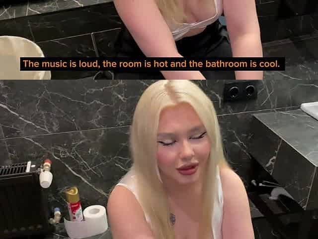 She gave to me at the corporate party, I came in her pussy, the boss saw us.