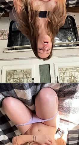 Brunette amateur teen masturbate to her boyfriend