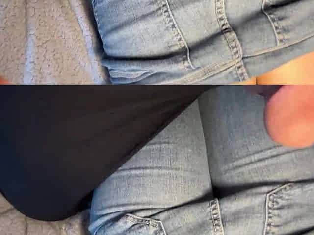 POV: Large Booty in Jeans Rubbing on Large Knob - Raiment On