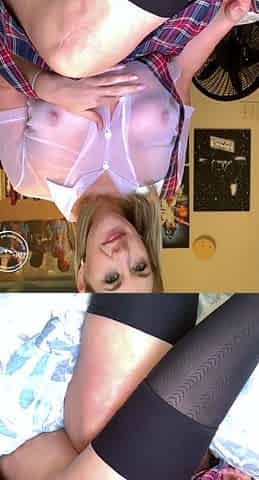 Curly Blonde Teen Records Solo Dildo Masturbation More at