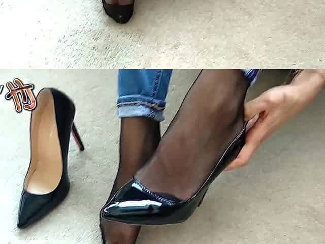 Handjoy* POV Shoejob, nylon footjob and cum in shoe * request by fafe88