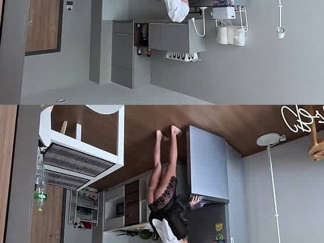 Stepson Drilled Stepmom the Kitchen during the time that That babe was Cooking Lunch