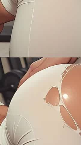 Creamy Pussy Fuck! Gym Sex! Torn Leggings Fuck Doggystyle