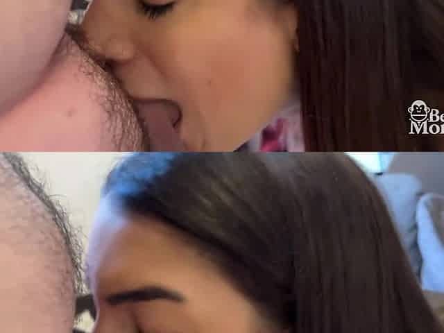 BENEFIT MONKEY: Candie Luciani eats all my dick and I break her marvelous cunt