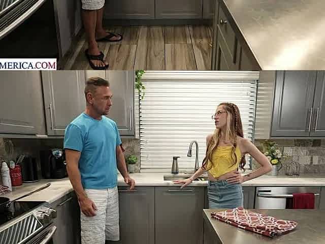 Explicit Kait gives married man a taste of new pussy