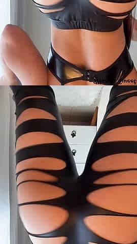 Twerking with Ripped Leather Pants
