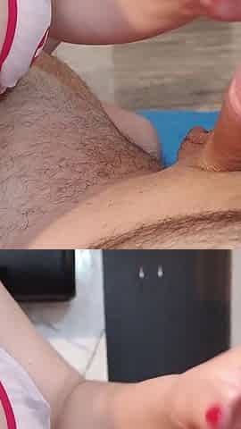 Erotic Latin MILF Masseuse Seduces Me with Hands, Feet and Ass, Ending in Her Mouth