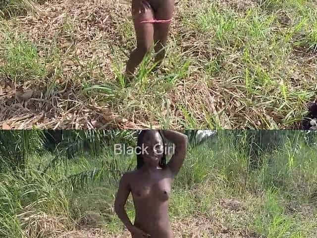 I LOVE SHOWING OFF OUTDOORS IN THE AFRO FOREST (See full movie scene on SHEER or MEMBERSHIP)