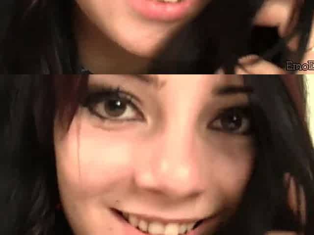 Punk teen hottie touching her cunt solo