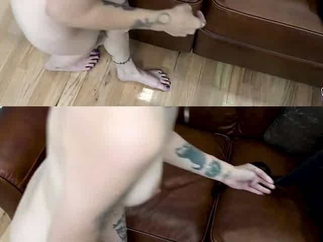 Amateur teen with glasses blows guy before doggystyle