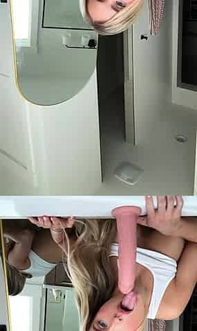 Vega Thompson Mirror Dildo Riding