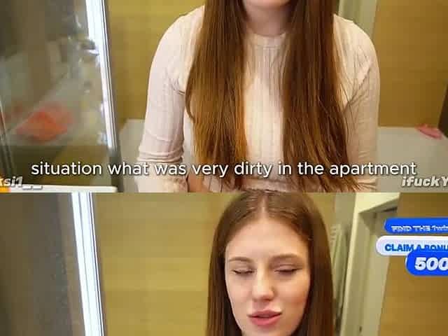 You Didnt Clean Well! Poor Student 18+ Janitor Paid The Fine With A Blowjob
