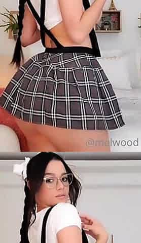 Busty curly brunette with big boobs fucks on couch