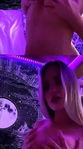 Busty curly brunette with big boobs fucks on couch