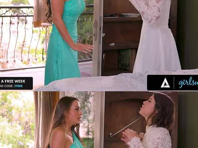 Bridesmaid Comforts Bride With Coarse Sex