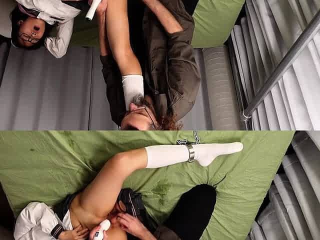 Anal play and wand vibrator makes her cum hard