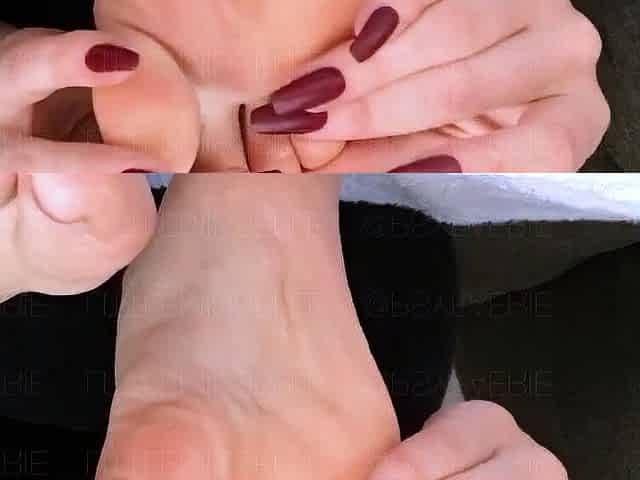 Maitresse Madelines solo foot fetish POV