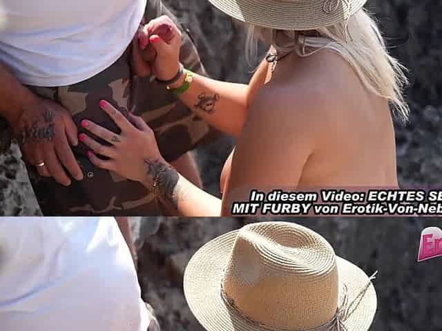 German Blonde Makes Piss and Fuck Games in Mallorca