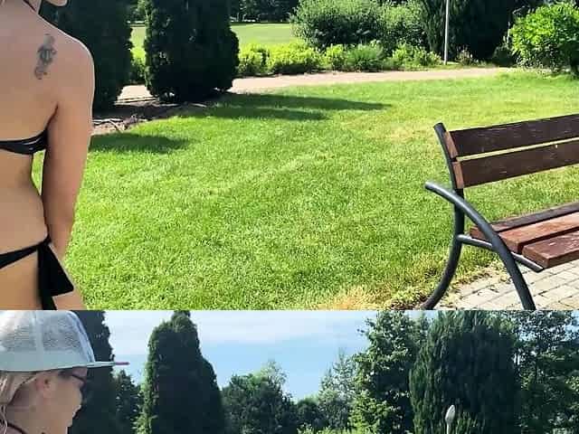 BEAUTIFUL BRUNETTE AND HOT BLONDE HAVE AWESOME PUBLIC FUCK