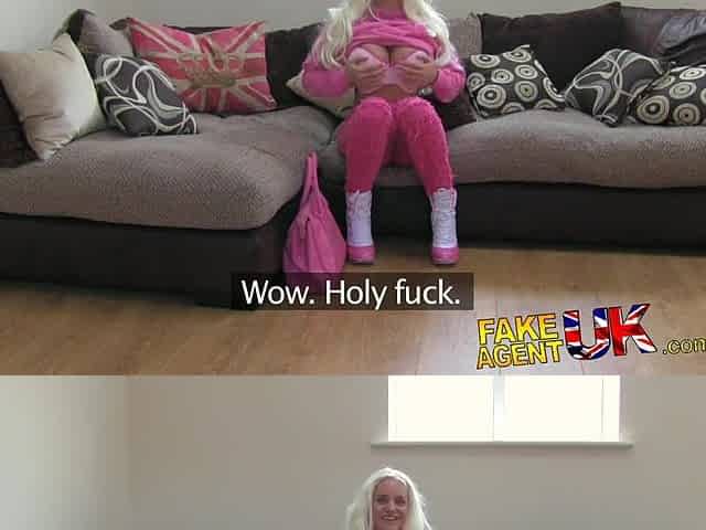 FakeAgentUK Breasty euro chick gives agent afternoon delight