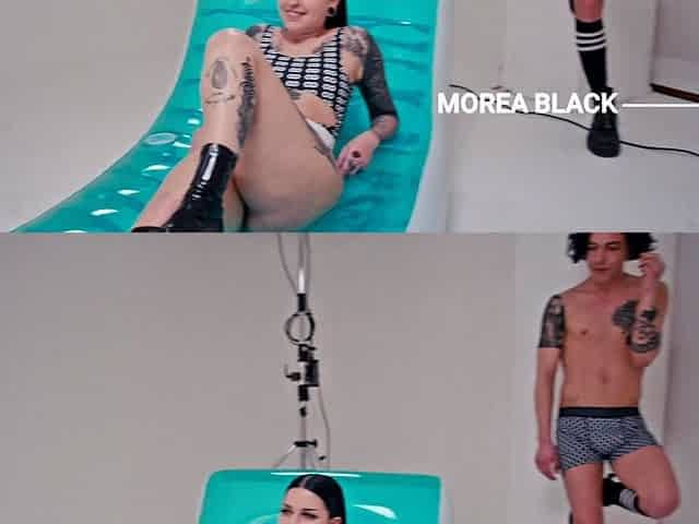 9 Man GANGBANG With Insatiable Morea