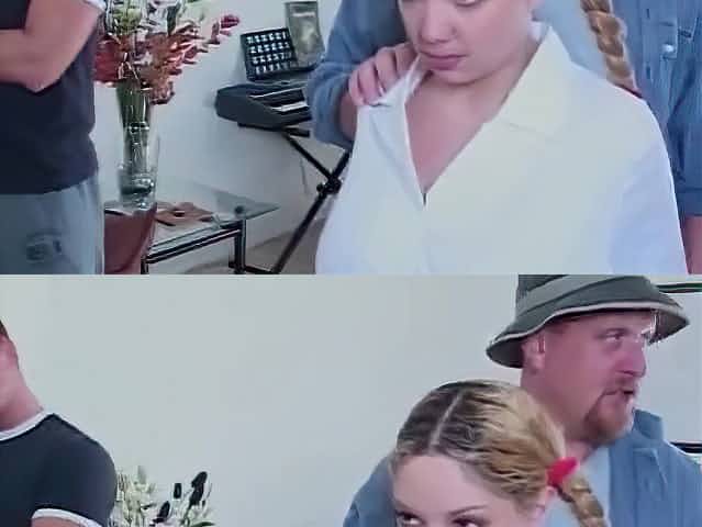 Chubby teen gets plowed in her ass