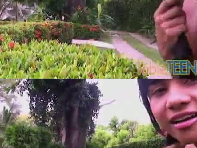 Tobie Teen Pussy Orgasm Outdoor