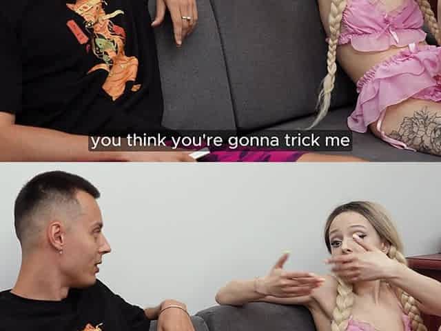 Skinny Blonde's Time-freezing Encounter: Guy's Remote Control Fun