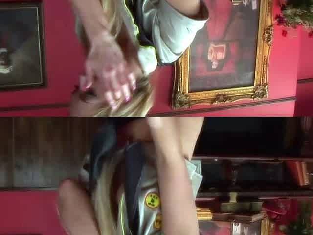 Blonde sweetie Paige Ashley takes on a hefty fuck stick and