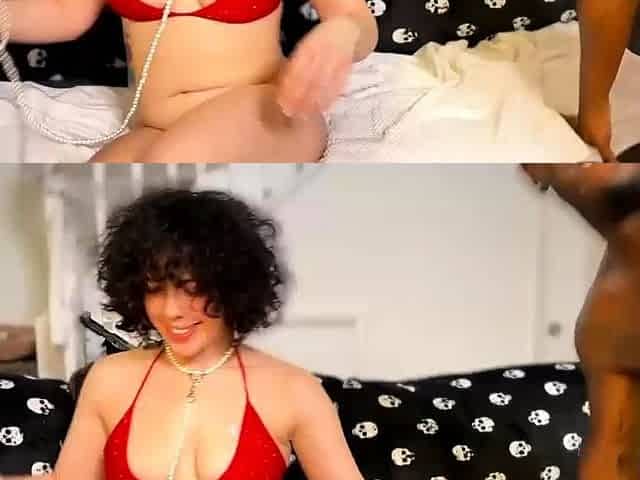Two sluts white and ebony suck cocks and get pounded hard li