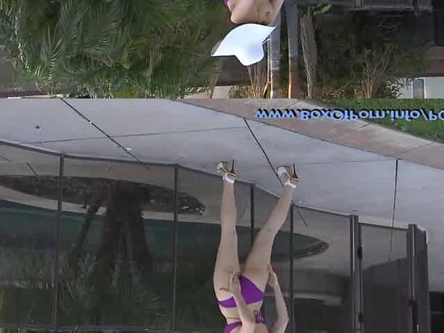 Cute Oriental Teen Floozy Angelina Mylee's Hawt Pool Finger Screw Of Her Hawt Self