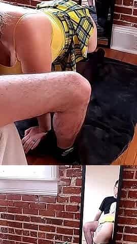 Schoolgirl Blowjob and Cum Shot - Deepthroat, Cum on Tits