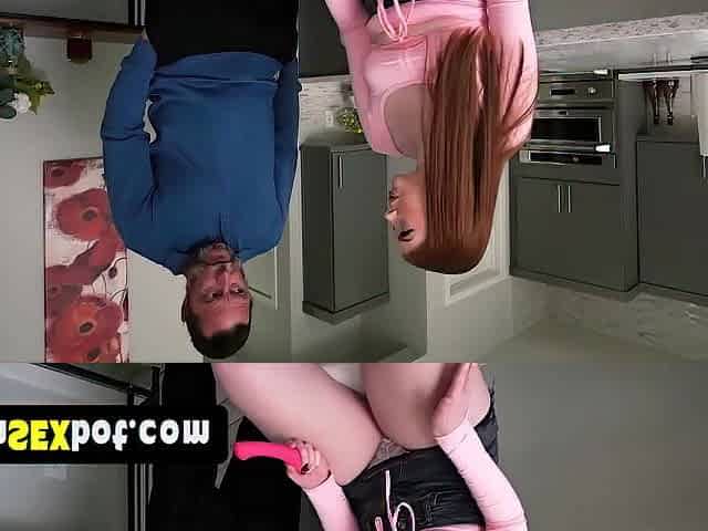 Cute teen gets a lesson about vibrators from stepdad