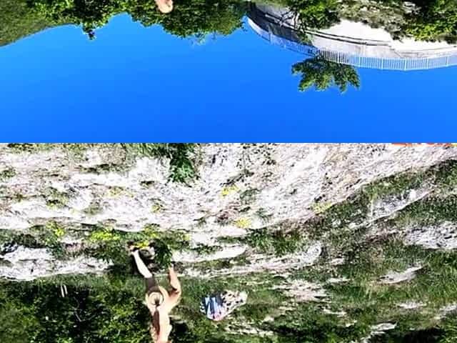Exhibitionist Blonde Teen Walks Naked in the Mountains