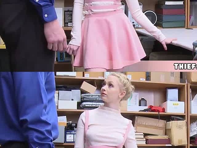 Cute And Skinny Blonde Thief Slut Fucked