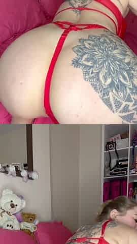 Solo Play with Vibrating Butt Plug and Wand