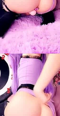 Belle Delphine Anal Plug With Hitachi Cumming For You Video