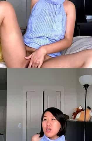Webcam Asian camgirl testing brand new toy