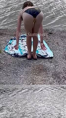 Eva Summers 2025 Bikini Thong Compilation Walking Hiking Lake Relaxing