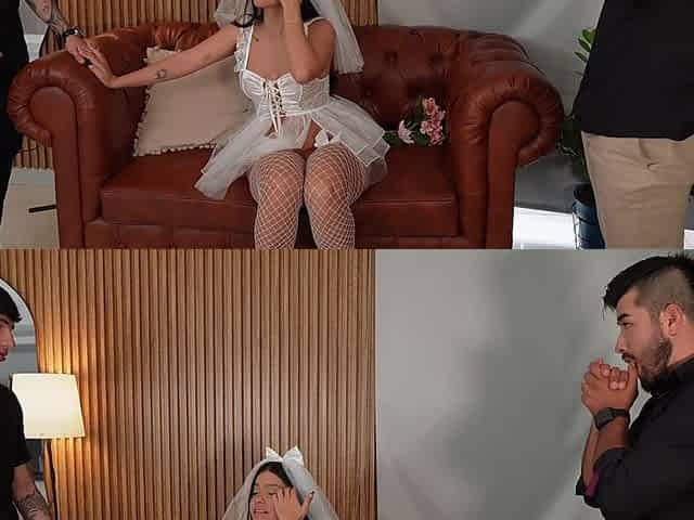 She Masturbates Watching Her Husband Fuck My Wife and Then Joins in - Trio FMM