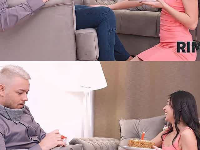 RIM4K. Man's fantasies come true: GF gives him a ass drilling on their anniversary