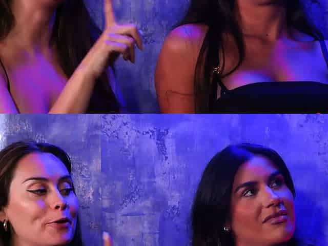 Naughty voyeur babes begging guy to cum