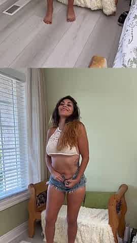 Amateur Chi Does a Strip Tease Dance