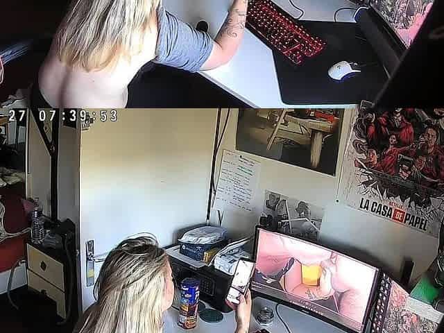 Hot huge titted blonde solo toy fuck