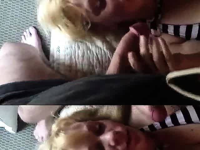 Amateur Girl Gets a Double Facial