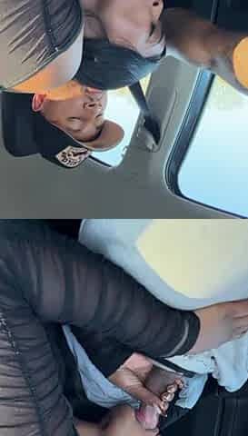 sloppy fellatio in car