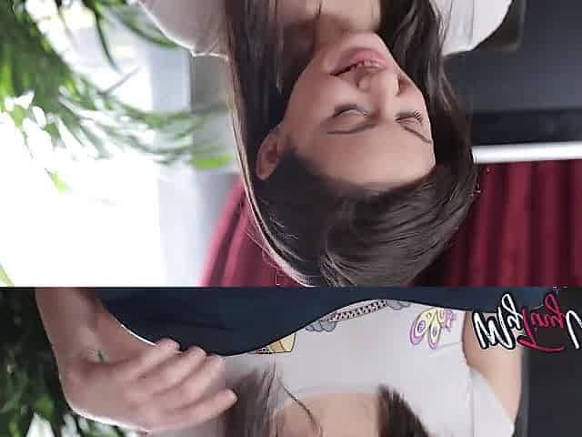 Darksome-haired teen in hawt socks desires to learn how to play guitar, ends up enjoying anal