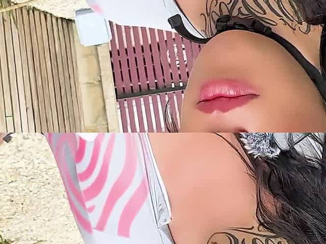 Biking ended up in Car JOI masturbation with two latinas